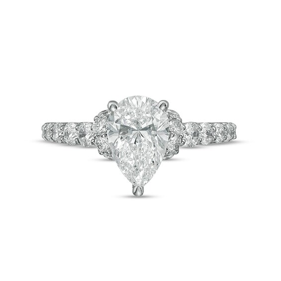 Previously Owned - Vera Wang Love Collection 2-1/4 CT. T.w. Lab-Grown Diamond Collar Engagement Ring in 14K White Gold