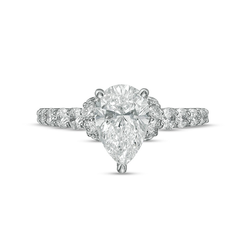 Main Image 4 of Previously Owned - Vera Wang Love Collection 2-1/4 CT. T.W. Lab-Grown Diamond Collar Engagement Ring in 14K White Gold