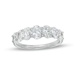 Previously Owned - Vera Wang Love Collection 2 CT. T.W. Lab-Grown Diamond Seven Stone Band in 14K White Gold