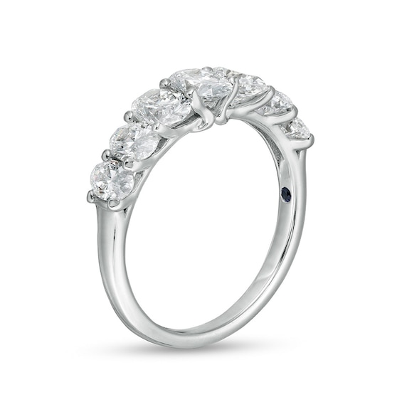 Previously Owned - Vera Wang Love Collection 2 CT. T.w. Lab-Grown Diamond Seven Stone Band in 14K White Gold