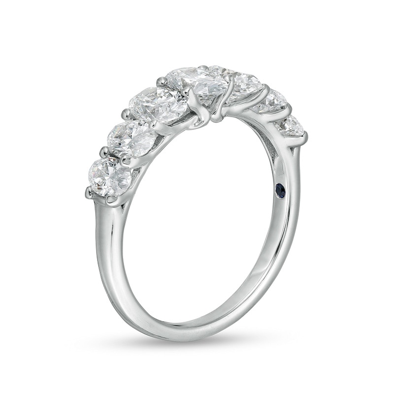 Main Image 3 of Previously Owned - Vera Wang Love Collection 2 CT. T.W. Lab-Grown Diamond Seven Stone Band in 14K White Gold