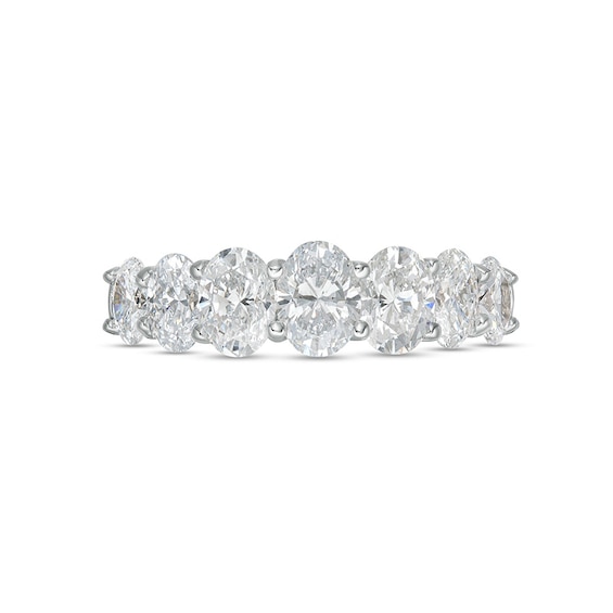 Previously Owned - Vera Wang Love Collection 2 CT. T.w. Lab-Grown Diamond Seven Stone Band in 14K White Gold
