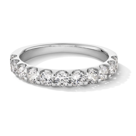 Previously Owned - 1 CT. T.w. Lab-Grown Diamond Eleven Stone Anniversary Band in 14K White Gold (F/Vs2)
