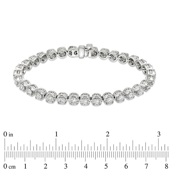 Previously Owned - 8 CT. T.w. Lab-Grown Diamond Tennis Bracelet in 10K White Gold (I/I1) – 7.25"