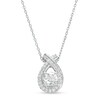 Thumbnail Image 1 of Previously Owned - 1/2 CT. T.W. Lab-Grown Diamond Teardrop Pendant in 10K White Gold (F/SI2)