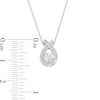 Thumbnail Image 3 of Previously Owned - 1/2 CT. T.W. Lab-Grown Diamond Teardrop Pendant in 10K White Gold (F/SI2)