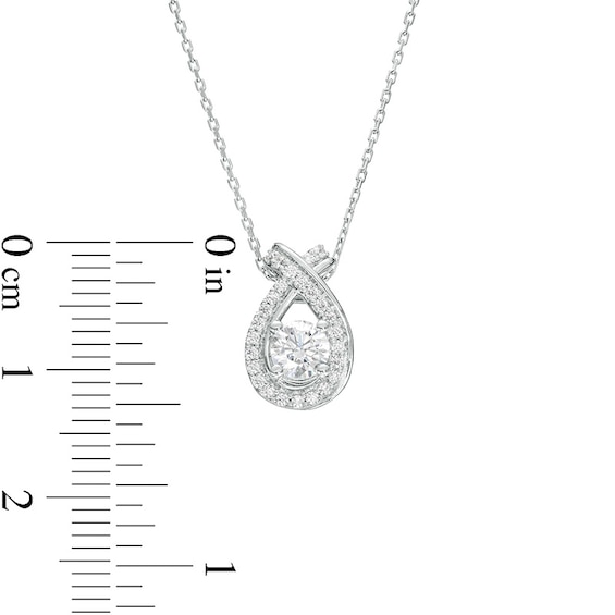 Previously Owned - 1/2 CT. T.w. Lab-Grown Diamond Teardrop Pendant in 10K White Gold (F/Si2)