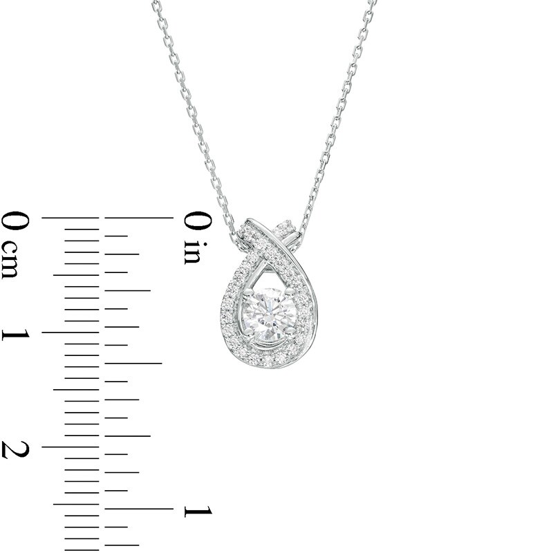 Main Image 3 of Previously Owned - 1/2 CT. T.W. Lab-Grown Diamond Teardrop Pendant in 10K White Gold (F/SI2)