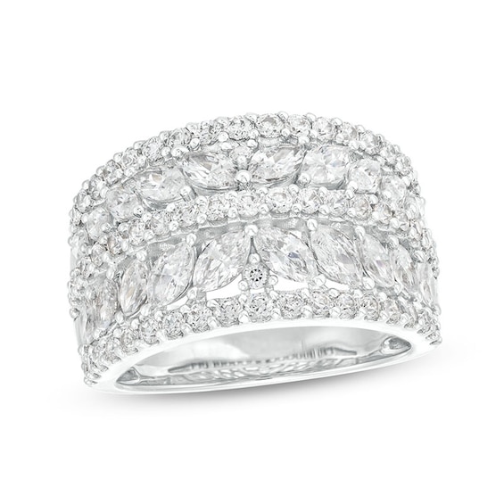 Previously Owned - 2-1/2 CT. T.w. Lab-Grown Diamond Multi-Row Anniversary Band in 14K White Gold (F/Vs2)