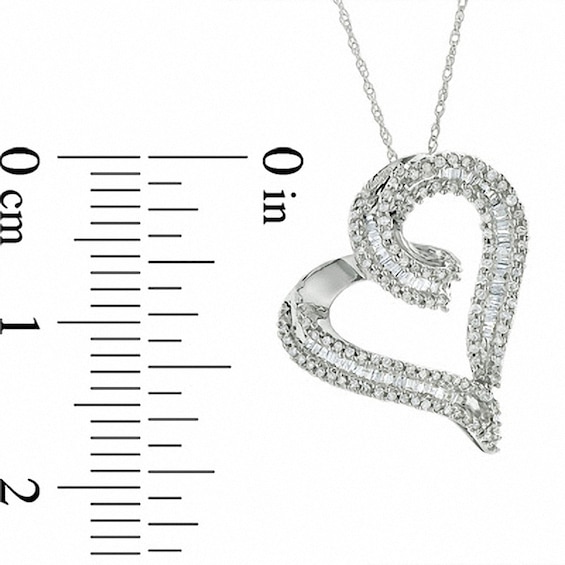Previously Owned - 1/2 CT. T.w. Diamond Heart Pendant in 10K White Gold