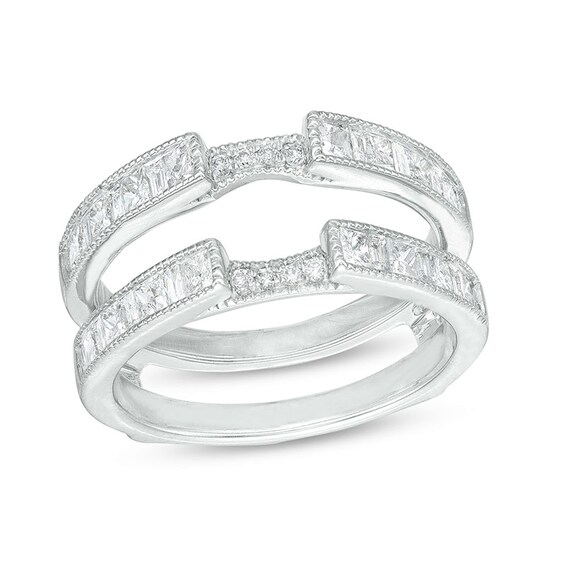 Previously Owned - 3/4 CT. T.w. Multi-Shape Diamond Solitaire Enhancer in 14K White Gold