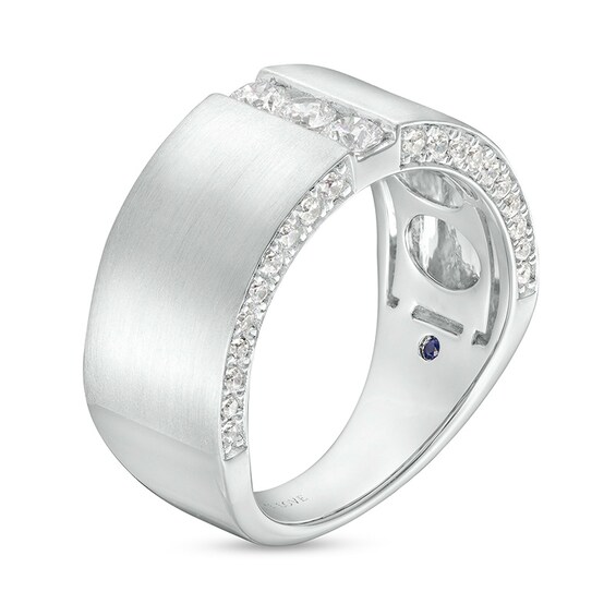 Previously Owned - Vera Wang Men's 3/4 CT. T.w. Lab-Grown Diamond Wedding Band in 14K White Gold
