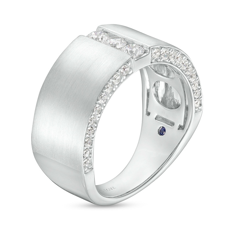 Main Image 3 of Previously Owned - TRUE Lab-Grown Diamonds by Vera Wang Love Men's 3/4 CT. T.W. Wedding Band in 14K White Gold