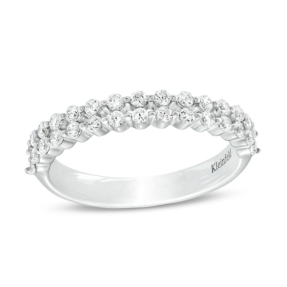 Previously Owned - Kleinfeld® x Peoples 1/2 CT. T.w. Lab-Grown Diamond Double Row Anniversary Band in Platinum (F/Vs2)