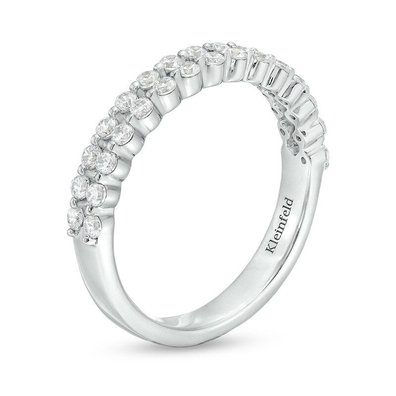 Main Image 3 of Previously Owned - Kleinfeld® x Peoples 1/2 CT. T.W. Lab-Grown Diamond Double Row Anniversary Band in Platinum (F/VS2)