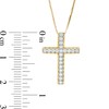 Thumbnail Image 2 of Previously Owned - 1/4 CT. T.W. Diamond Cross Pendant in 10K Gold