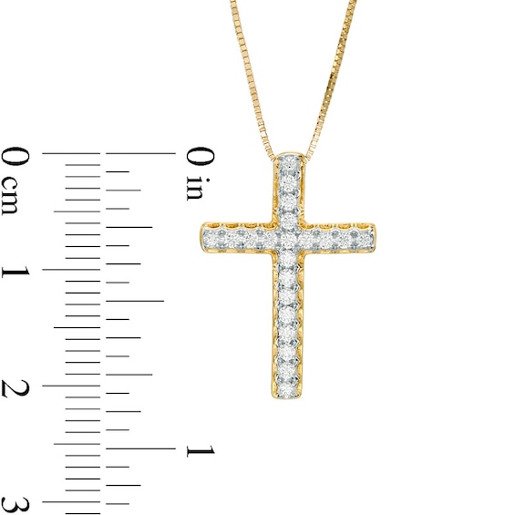 Previously Owned - 1/4 CT. T.w. Diamond Cross Pendant in 10K Gold