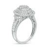 Thumbnail Image 3 of Previously Owned - 1-1/4 CT. T.W. Oval-Shaped Lab-Grown Multi-Diamond Double Frame Engagement Ring in 10K White Gold