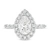Thumbnail Image 4 of Previously Owned - Kleinfeld® x Peoples 2-1/2 CT. T.W. Pear-Shaped Lab-Grown Diamond Frame Engagement Ring in Platinum