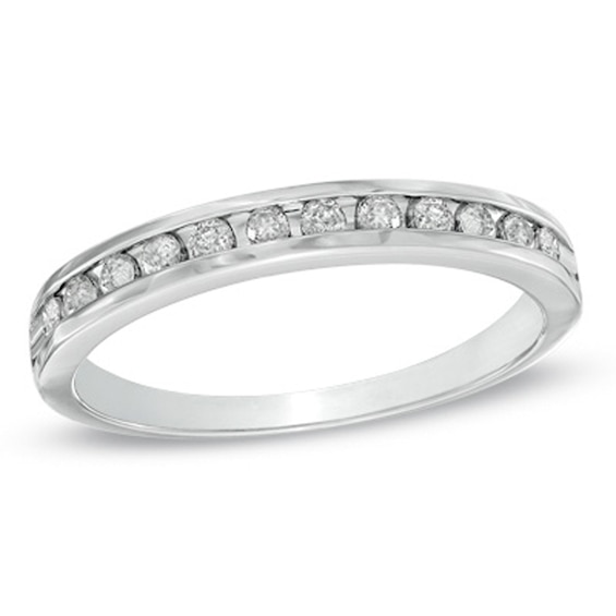 Previously Owned - 1/4 CT. T.w. Diamond Channel Band in 10K White Gold