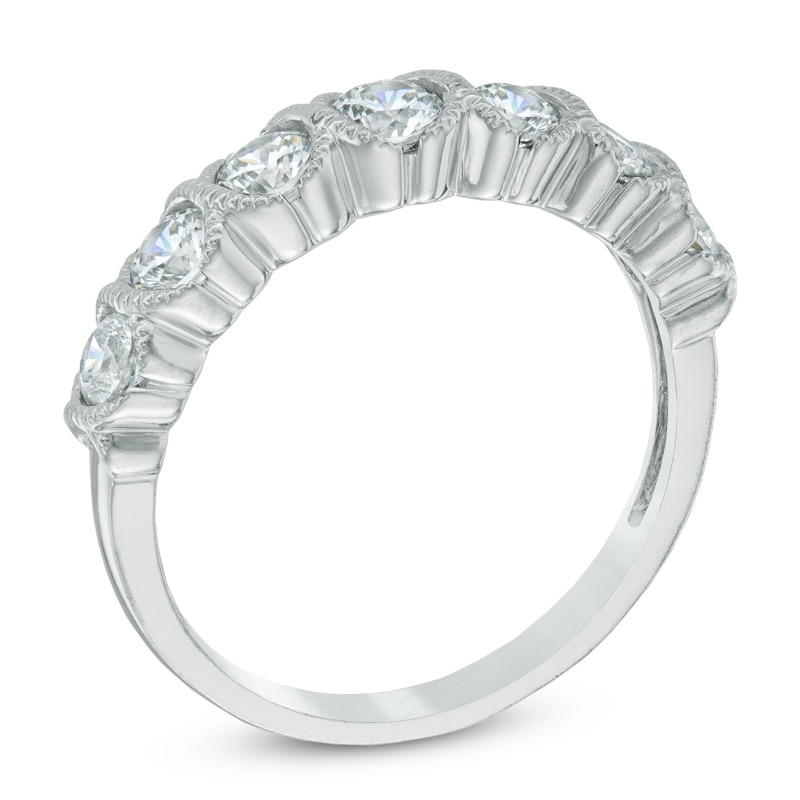 Main Image 2 of Previously Owned - 1/2 CT. T.W. Diamond Seven Stone Anniversary Band in 14K White Gold
