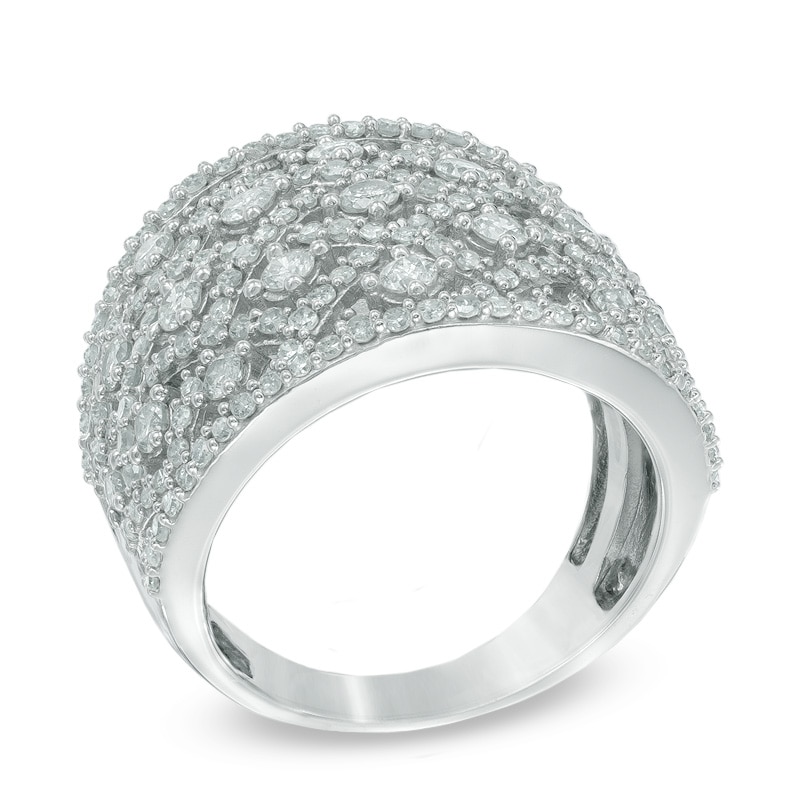 Main Image 2 of Previously Owned - 2 CT. T.W. Diamond Lattice Ring in 10K White Gold