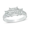 Thumbnail Image 1 of Previously Owned - 1 CT. T.W. Princess-Cut Multi-Diamond Diamond Three Stone Engagement Ring in 10K White Gold