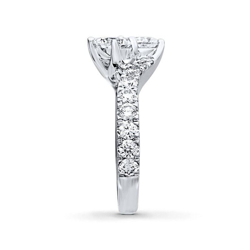 Main Image 2 of Previously Owned - Ever Us™ 5/8 CT. T.W. Diamond Contour Band in 14K White Gold