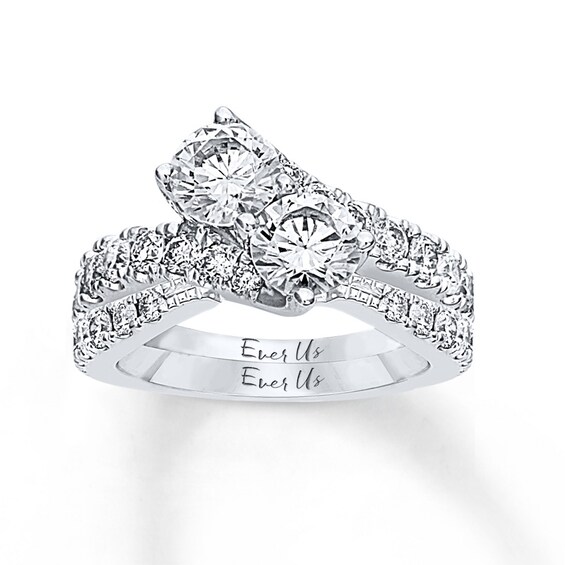 Previously Owned - Ever Us™ 5/8 CT. T.w. Diamond Contour Band in 14K White Gold