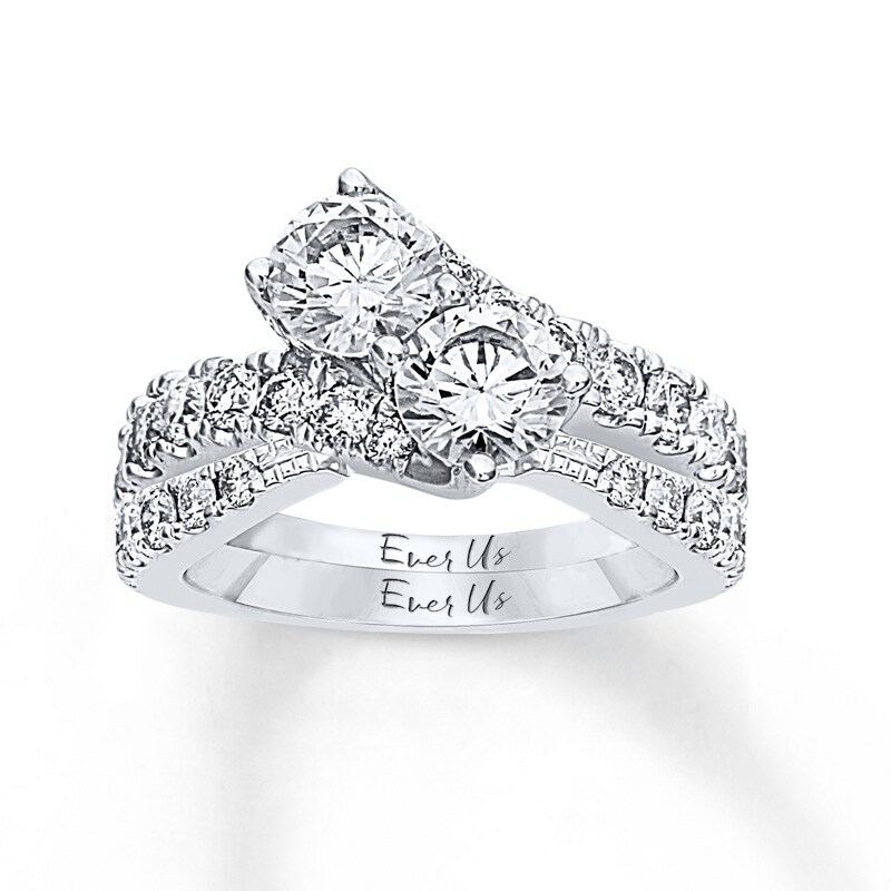 Main Image 3 of Previously Owned - Ever Us™ 5/8 CT. T.W. Diamond Contour Band in 14K White Gold