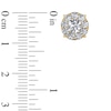 Thumbnail Image 2 of Previously Owned - 1-1/5 CT. T.W. Diamond Frame Stud Earrings in 10K Gold