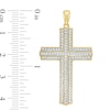 Thumbnail Image 2 of Previously Owned - 1/2 CT. T.W. Diamond Cross Necklace Charm in 10K Gold