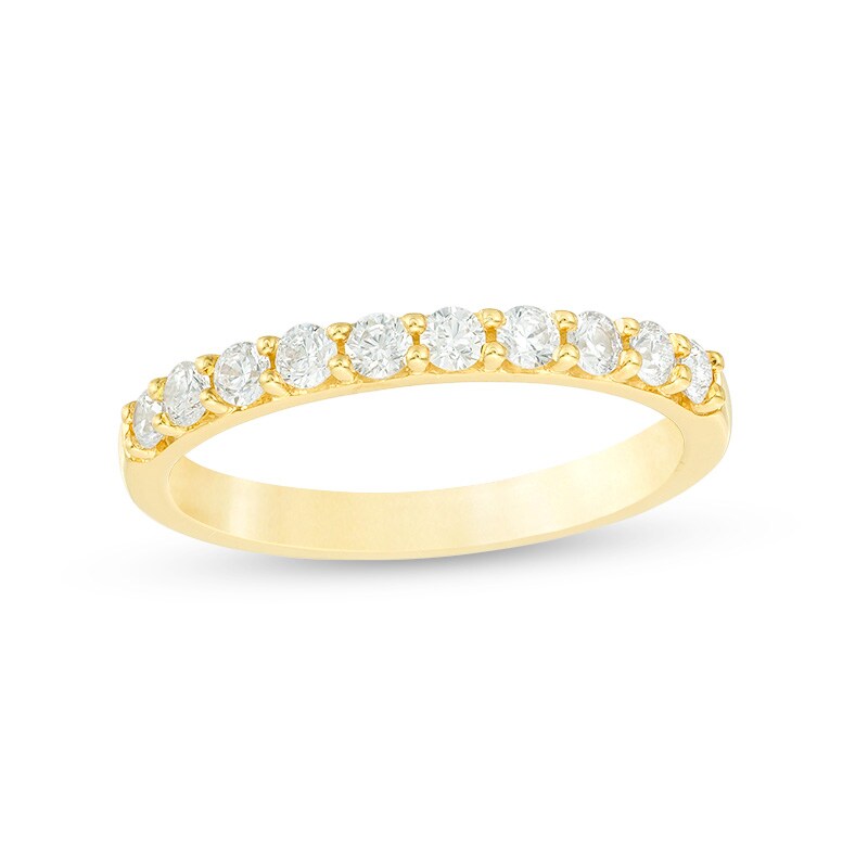 Main Image 1 of Previously Owned - 1/2 CT. T.W. Diamond Ten Stone Wedding Band in 10K Gold
