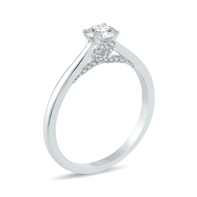 Main Image 2 of Previously Owned - 1/2 CT. T.W. Diamond Solitaire Engagement Ring in 10K White Gold