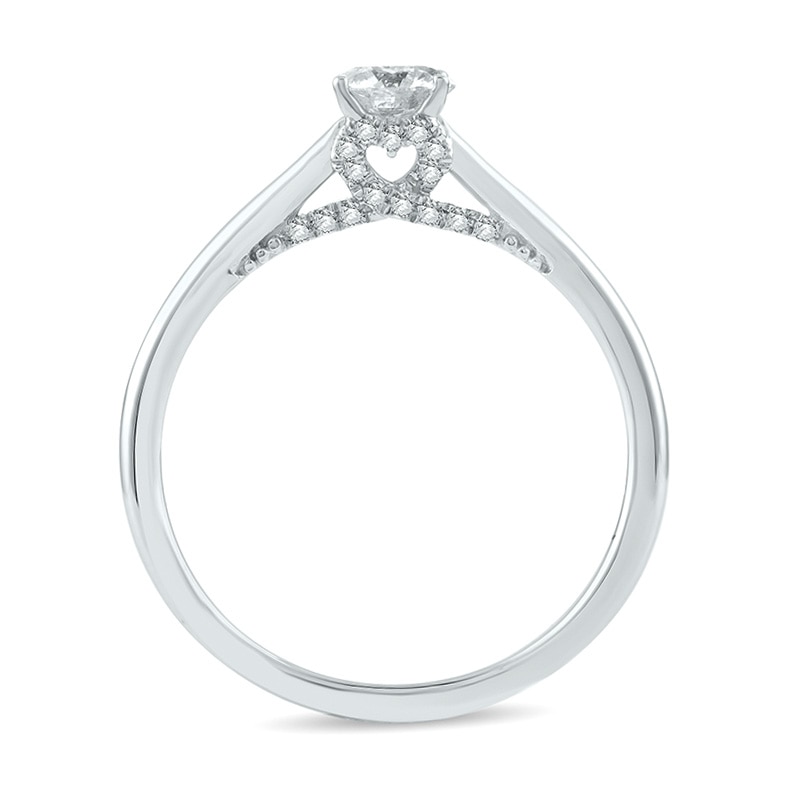 Main Image 3 of Previously Owned - 1/2 CT. T.W. Diamond Solitaire Engagement Ring in 10K White Gold