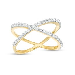 Previously Owned - 3/8 CT. T.W. Diamond Orbit Ring in 10K Gold