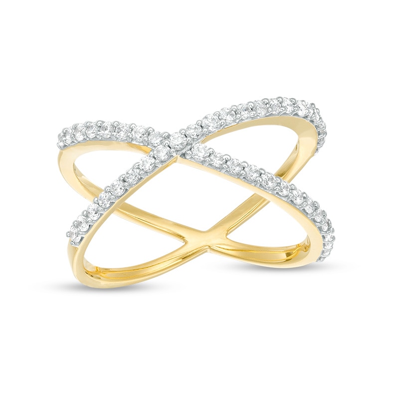 Main Image 1 of Previously Owned - 3/8 CT. T.W. Diamond Orbit Ring in 10K Gold
