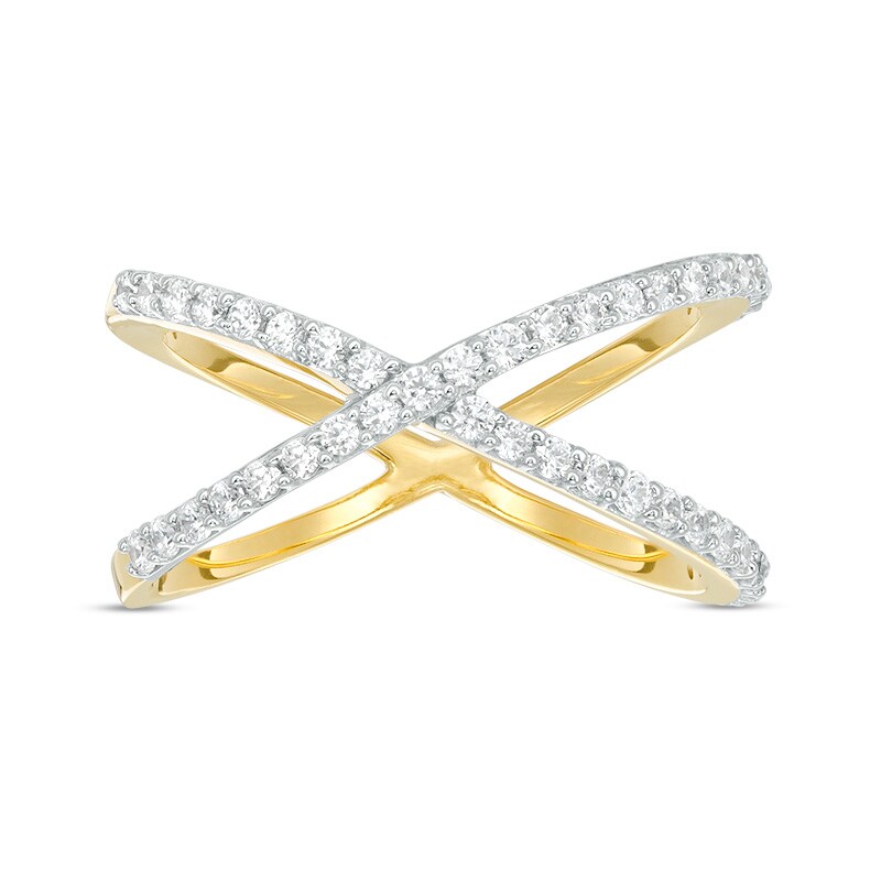 Main Image 4 of Previously Owned - 3/8 CT. T.W. Diamond Orbit Ring in 10K Gold