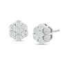 Thumbnail Image 1 of Previously Owned - Diamond Accent Flower Stud Earrings in Sterling Silver