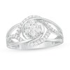 Thumbnail Image 1 of Previously Owned - 1/2 CT. T.W. Multi-Diamond Diamond Interlocking Loops Ring in 10K White Gold