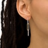 Thumbnail Image 2 of Previously Owned - 1/4 CT. T.W. Diamond Paper Clip Dangle Earrings in 10K Gold
