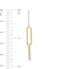 Thumbnail Image 3 of Previously Owned - 1/4 CT. T.W. Diamond Paper Clip Dangle Earrings in 10K Gold