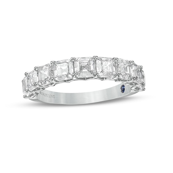 Previously Owned - Vera Wang Love Collection 2-3/8 CT. T.w. Asscher-Cut Diamond Anniversary Band in 14K White Gold