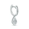 Thumbnail Image 2 of Previously Owned - Marilyn Monroe™ Collection 1/4 CT. T.W. Diamond Marquise Frame Huggie Earrings in 10K White Gold