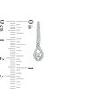 Thumbnail Image 4 of Previously Owned - Marilyn Monroe™ Collection 1/4 CT. T.W. Diamond Marquise Frame Huggie Earrings in 10K White Gold