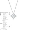 Thumbnail Image 3 of Previously Owned - 1 CT. T.W. Princess Multi-Diamond Frame Concave Pendant and Stud Earrings Set in 10K White Gold