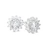 Thumbnail Image 1 of Previously Owned - 1/4 CT. T.W. Diamond Frame Sunburst Stud Earrings in 10K White Gold
