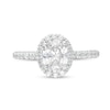 Thumbnail Image 4 of Previously Owned - 1-1/2 CT. T.W. Oval Lab-Grown Diamond Frame Engagement Ring in 14K White Gold (F/VS2)