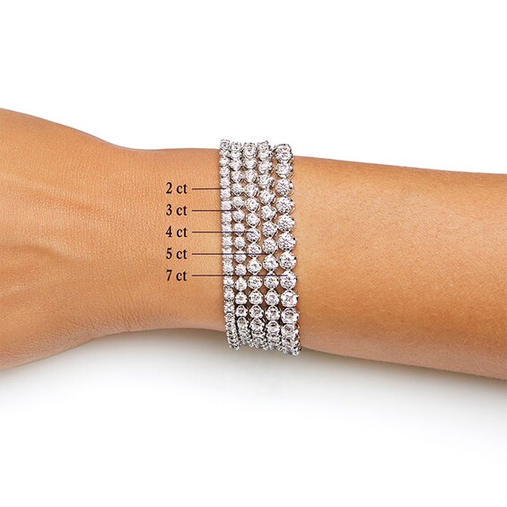 Previously Owned - 1 CT. T.w. Lab-Grown Diamond Tennis Bracelet in 14K White Gold (F/Si2)