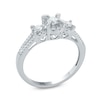 Thumbnail Image 2 of Previously Owned - 1/4 CT. T.W. Diamond Frame Three Stone Split Shank Promise Ring in 10K White Gold